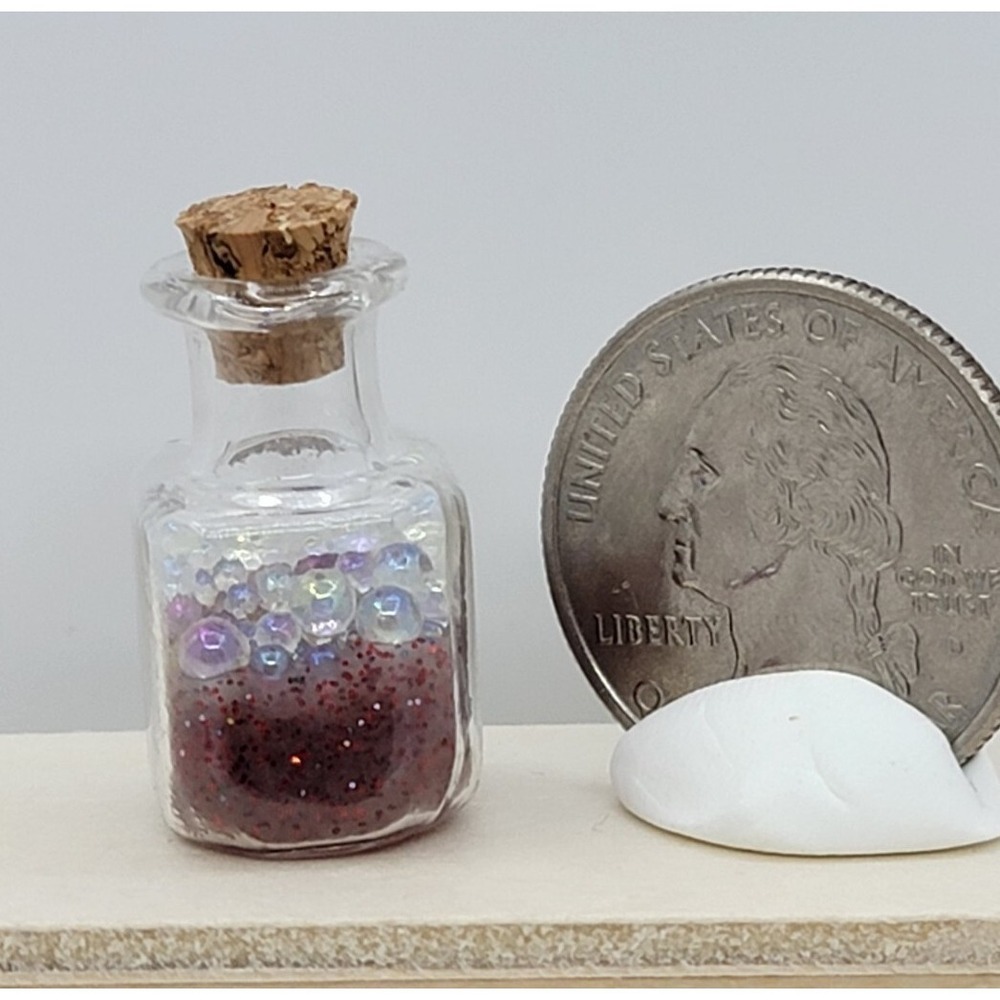 1:12 1:6 Miniature Dollhouse Potion Bottle Scientist Halloween Decor Jar Witch